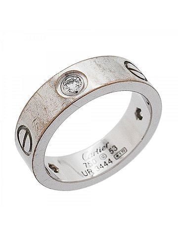 Cartier Cartier Love Ring, 3PD, 18K White Gold, Diamond, Size #53, Ladies, OP011209 (view 1)