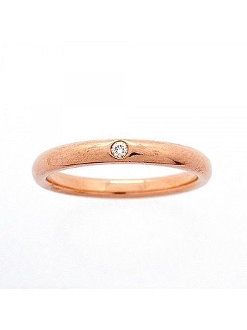 Tiffany & Co. Tiffany &amp; Co. Stacking Band Ring, 1PD (18K Pink Gold) Diamond (Men's/Women's), OP009287 (view 2)