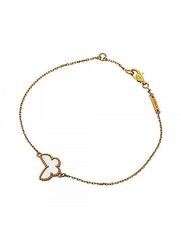 Van Cleef & Arpels Van Cleef &amp; Arpels Sweet Alhambra Papillon Bracelet, 18K Yellow Gold, Mother-of-Pearl, Ladies' OP008652 (view 1)