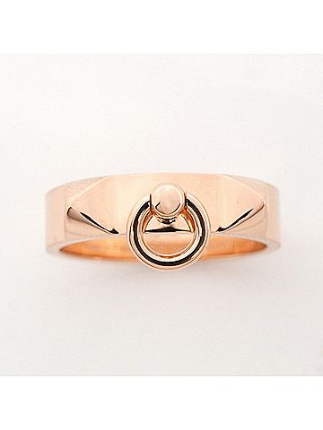 Hermès Hermes Collier de Chien Ring, 18K Pink Gold, Size #56, Men's/Women's, OP007222 (view 2)