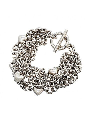 Tiffany & Co. Tiffany &amp; Co. Heart Chain Bracelet, Sterling Silver 925, Women's, OP002181 (view 1)