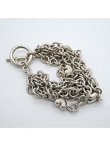 Tiffany & Co. Tiffany &amp; Co. Heart Chain Bracelet, Sterling Silver 925, Women's, OP002181 (view 2)