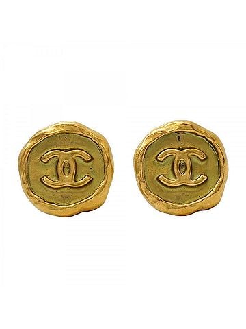 Chanel Chanel earrings, Coco Mark, GP plated, gold, women's. (view 1)