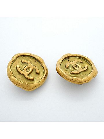 Chanel Chanel earrings, Coco Mark, GP plated, gold, women's. (view 2)
