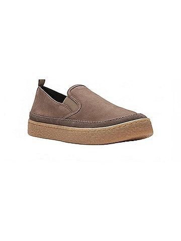 Clarks Women's Barleigh Slip On Loafers in Taupe Nubuck (view 1)