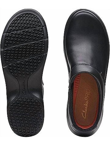 Clarks Women's Clarkspro Clog in Black Leather (view 2)