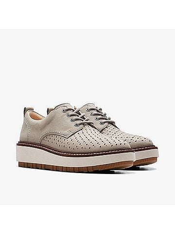 Clarks Women's Orianna Move Shoes in Stone Nubuck (view 2)