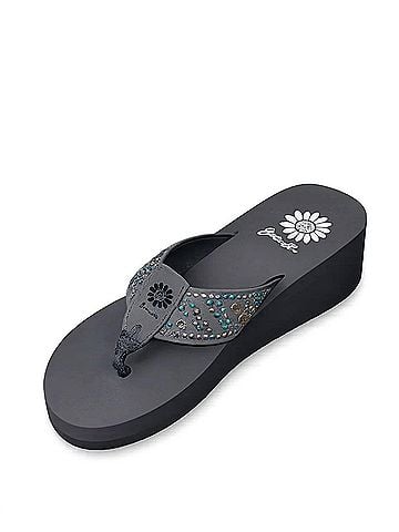 Yellow Box Women's Trisha Flip-Flops in Gray (view 2)