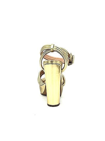 exe Women's Strap Platform Block Heel Sandal in Gold (view 2)