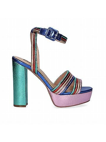exe Women's Strap Platform Block Heel Sandal in Multi (view 1)
