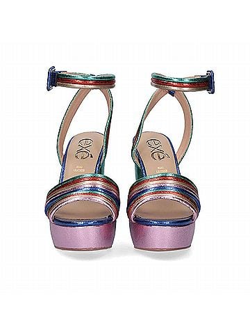 exe Women's Strap Platform Block Heel Sandal in Multi (view 2)