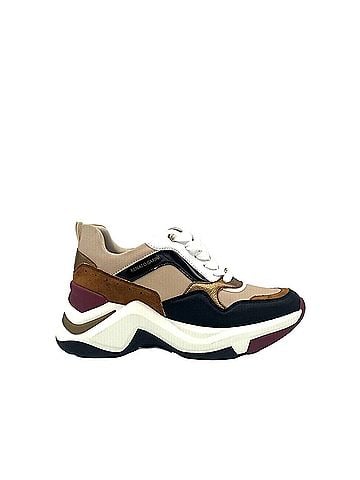 Renato Garini Women's Chunky Fashion Sneaker in Black Nude (view 1)