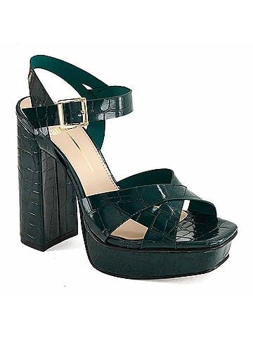 Andrea Women's Ankle-Strap Platform Sandal in Green (view 1)
