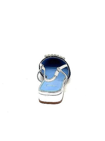 exe Women's Low-Heeled Slide Sandals in Sky Blue (view 2)
