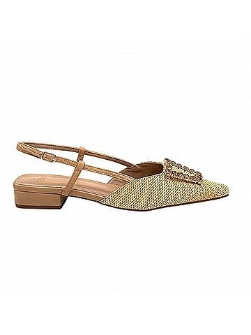 exe Women's Low-Heeled Slide Sandals in Beige (view 1)