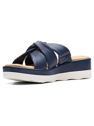 Clarks Women's Clara Charm Edge Sandal in Navy Synthetic (view 2)