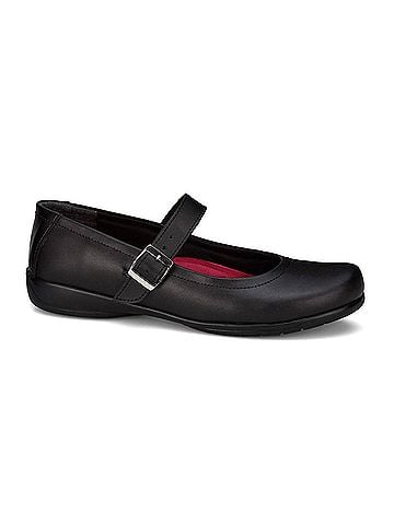 Andrea Women's Leather Mary Jane Shoes in Black (view 1)