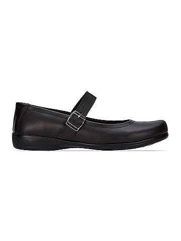 Andrea Women's Leather Mary Jane Shoes in Black (view 2)