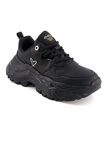 Andrea Women's Chunky Sneakers in Black (view 2)