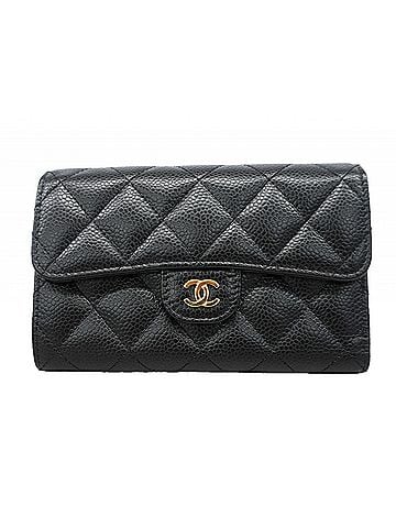Chanel Chanel Tri-fold Wallet, Matelassé Caviar Leather, Black, Women's, P3177389 (view 1)