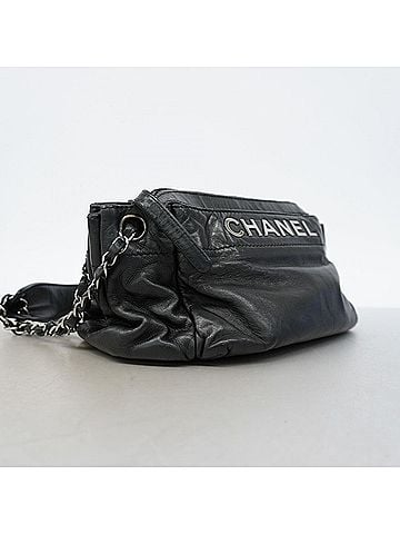 Chanel Chanel Shoulder Bag, Chain Shoulder, Leather, Black, Women's, P3165182 (view 2)