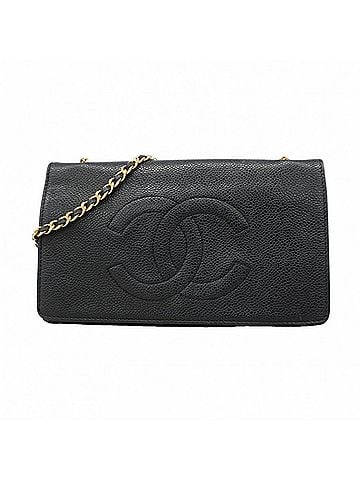 Chanel Chanel Wallet/Shoulder Wallet, Caviar Leather, Black, Women's, P3165181 (view 1)