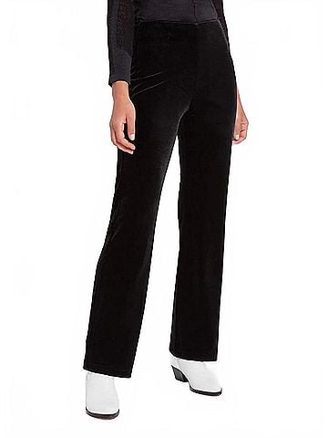 Lyssé Women's Velvet Pants in Black (view 2)