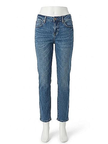 Dear John Blaire High Rise Straight Leg Jeans in Blue (view 1)