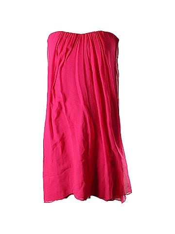 Alice + Olivia Alice &amp; Olivia Strapless Gathered Mini Dress in Pink Silk (view 1)