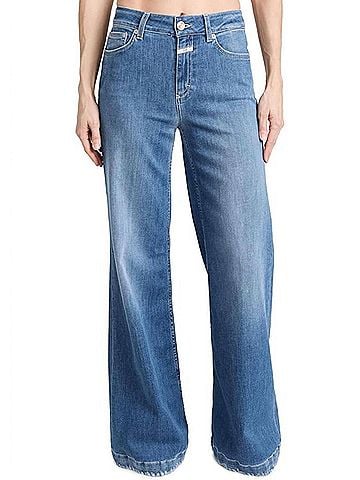 Closed Glow Up Wide Leg Jeans in Blue (view 2)