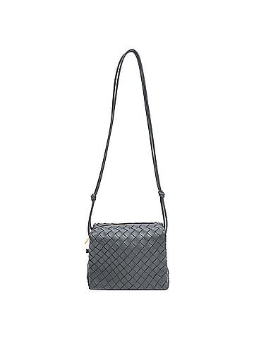 Bottega Veneta Bottega Veneta Small Loop Crossbody Bag in Grey Leather (view 1)