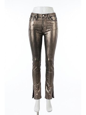 Derek Lam 10 Crosby Kyle High Rise Skinny Jean in Metallic Coated (view 1)