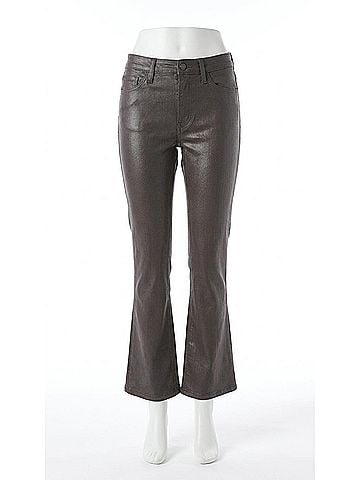 Just Black Coated Slim Cropped Bootcut Jeans in Espresso (view 1)