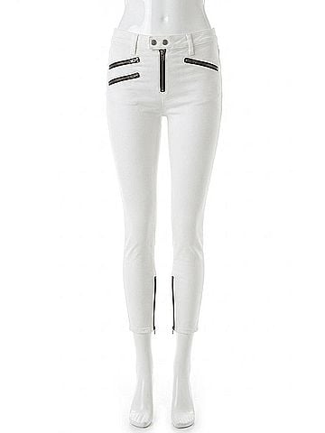 Rag & Bone High Rise Biker Jeans in White (view 1)