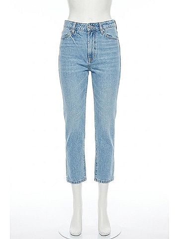 Dear John Frankie Straight Leg Hi Rise Crop Jean in Salt Lake (view 1)
