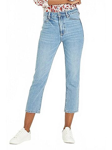 Dear John Frankie Straight Leg Hi Rise Crop Jean in Salt Lake (view 2)