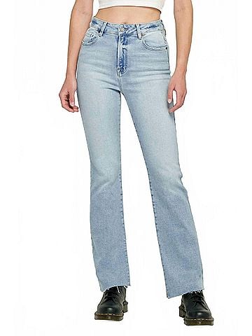 Hidden Jeans Ryan High Rise Bootcut With Slit Jeans in Light Blue (view 2)