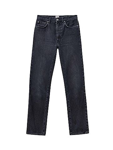 Totême Straight High Waist Jeans in Black (view 1)