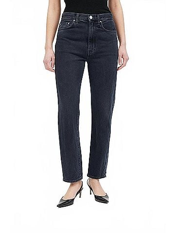 Totême Straight High Waist Jeans in Black (view 2)