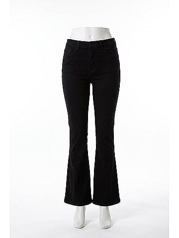 Just Black High Rise Boot Leg Pants in Black (view 1)