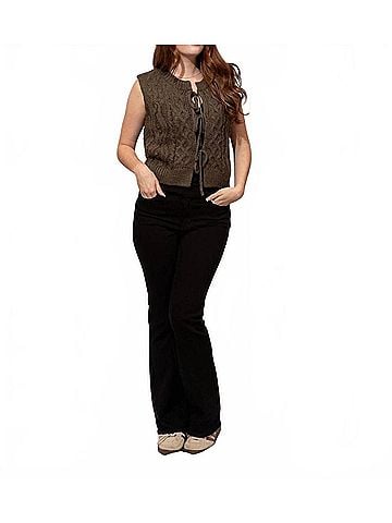 Just Black High Rise Boot Leg Pants in Black (view 2)