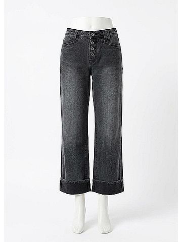 Sanctuary Luna Cuffed Pant in Smoke (view 1)