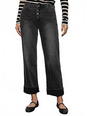 Sanctuary Luna Cuffed Pant in Smoke (view 2)