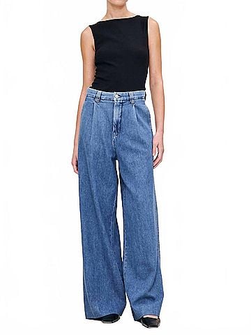 DL1961 Women's Hepburn Wide Leg Trouser in Great Falls (view 2)