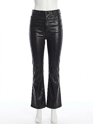 Rag & Bone Women's Casey High Rise Ankle Flare Jeans in Coated Black (view 1)