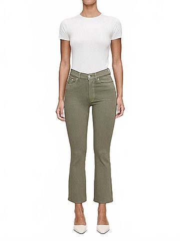 DL1961 Bridget Boot High Rise Instasculpt Crop Jeans in Fern (view 2)