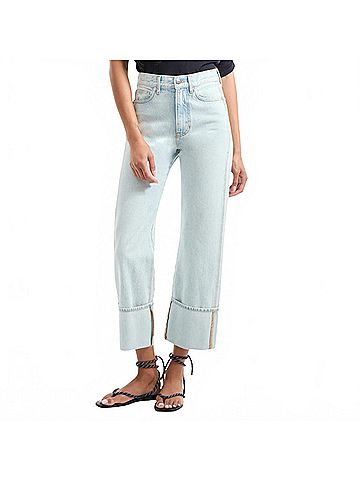 Veronica Beard Women's Dylan Straight Leg Jean in Pale Stone (view 2)