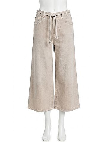 Closed Lyna Wide Leg Cropped Jean in Soft Beige (view 1)
