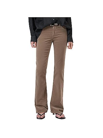 Closed Jovanna Flared Velvet Pants in Clay Beige (view 2)