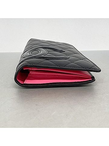 Chanel Chanel Cambon Lambskin Long Wallet, Black, Women's, P3127236 (view 2)
